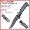 (PK-2406BK) 6 inch Semi-automatic Assist Open Buck Pocket Knife