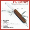 (PK-5007RW) 7 Fold Rosewood Multipurpose Pocket Knife Swiss Knife