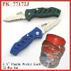 (PK-77172J) 72Pcs Assorted Colored Plastic Pocket Knife in Jar