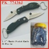 (PK-77436J) 36Pcs 2.5" Assorted Colored Plastic Pocket Knife in Jar