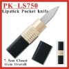 (PK-LS750) Offer 3 inch Colored Lipstick Knife Rotate Knife