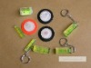 PMMA Square bubble level with keychain circular level vial,circular, square vial,Gradienter level bubbles
