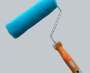 Paint roller brush with soft rubber handle