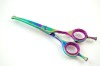Pet Dog Grooming Shears Sissors CURVED TITANIUM COATED
