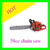 Petrol chain saw 58cc