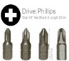 Phillip Bits 1/4Hex Shank X 25mm