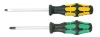 Phillips head screwdriver with two-color plastic handle