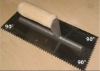 Plastering Trowel wooden handle with sharp teeth