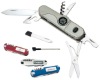 Pocket knife with compass and LED light