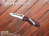 Pocket knife with wooden handle