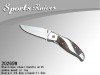 Pocket knife with wooden handle
