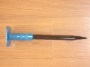 Point cold chisel with rubber handle