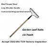 Portable Leaf Rake With Long Wooden Handle