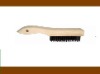 Practical wood cleaning brush without scraper