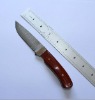 Pratical Damascus combat Knife With Red Rose Wood Handle