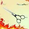 Professional Black Titanium Grip Stylist Thinning Scissors