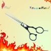 Professional Black Titanium Grip Stylist Thinning Scissors