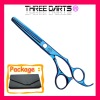 Professional high quality stainless steel color scissors (blue&purple,6inch)