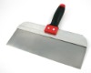 Putty knife with plastic handle