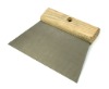 Putty knife with wooden handle