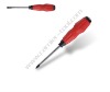 Red screwdriver with metal cap phillips slotted 220