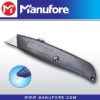 Retractable Zinc alloy utility knife (double safety design on head)