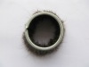 Round horse hair steel strip duster brush