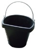 Rubber feed bucket,flat sided rubber bucket