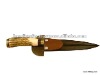 STAGHORN KNIFE, STAINLESS STEEL SHEET SCHMIEDEN 14CM AND SHEAT IN SOLE