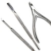 STAINLESS STEEL NAIL CUTICLE CLIPPER PUSHER SET