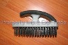 STEEL WIRE BRUSH WITH PLASTIC HANDLE
