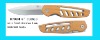 Sandal wood handle folding knife H70631