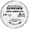 Segmented small diamond blade for long life cutting hard and dense material -- GEMH