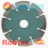 Segmented small diamond blade with two small deep tooth for fast cutting hard and dense material---GEAE