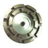 Segmented type double row diamond cup wheel with aluminium basement