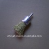 Short shank Carbon steel wire brush with shank Crimped wire End brushea