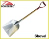 Shovel with wood handle