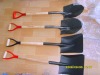 Shovel with wooden handle
