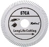 Slant turbo diamond blade for long life cutting hard material--STCA