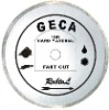 Small continous rim diamond cutting blade for fsat cutting extremely hard and brittle material--GECA