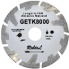 Small deep teeth segmented diamond blade for long life cutting extremely abrasive material--GETK