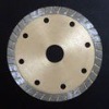 Small turbo diamond Saw blade for fast cutting hard and dense material