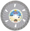 Small waved turbo diamond blade fot long life cutting hard and dense material