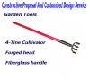 Soil Hoe Cultivators With Anti-Slip Grip Handle