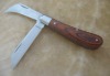 Stainless steel electrician knife with wood handle/broadsword