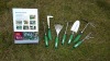 Stainless steel garden tool set with TPR handles