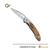 Steel folding knife for hunting