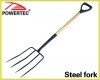 Steel fork with wood handle
