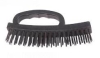 Steel wire brush with plastic handle