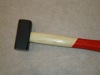 Stoning hammer with wooden handle carbon steel forged head